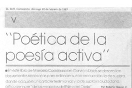 "Poética de la poesía activa"