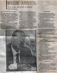 Willie Arthur, "Lo mío es unir a otros"