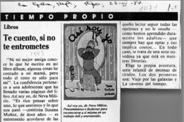 Te cuento, si no te entrometes  [artículo].