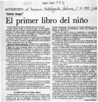 Ahora Simón juega  [artículo] Carmen Ortúzar.