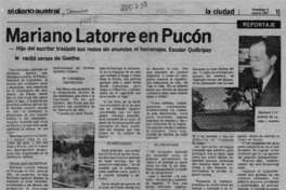 Mariano Latorre en Pucón  [artículo].