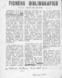 Fichero bibliográfico  [artículo] Carlos René Ibacache.