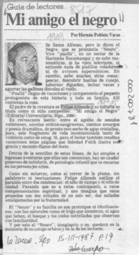 Mi amigo el negro  [artículo] Hernán Poblete Varas.