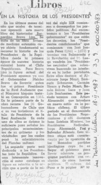 En la historia de los Presidentes  [artículo].