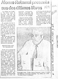 Alonzo Retamal presenta sus dos últimos libros  [artículo].