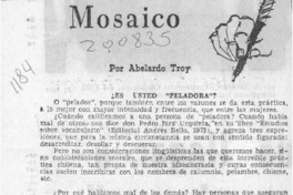 Mosaico  [artículo] Abelardo Troy.