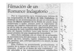 Filmación de un romance indagatorio  [artículo].
