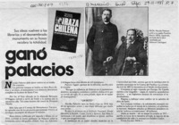 Ganó Palacios  [artículo] M. S.