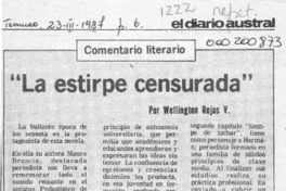 "La estirpe censurada"  [artículo] Wellington Rojas Valdebenito.