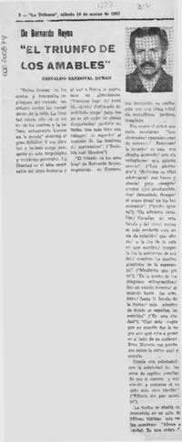 "El triunfo de los amables"  [artículo] Reinaldo Sandoval Durán.