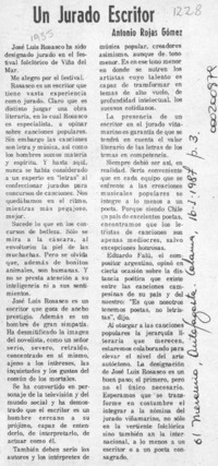 Un jurado escritor  [artículo] Antonio Rojas Gómez.