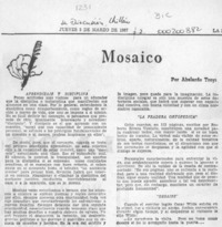 Mosaico  [artículo] Abelardo Troy.