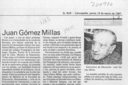 Juan Gómez Millas  [artículo] Jorge Mendoza Enríquez.