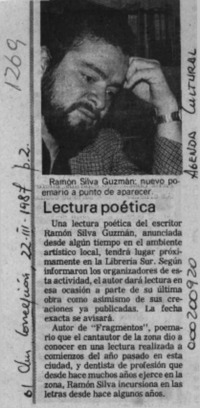Lectura poética  [artículo].