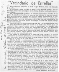 "Vecindario de estrellas"  [artículo] José Arraño Acevedo.