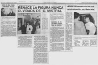 Renace la figura nunca olvidada de G. Mistral