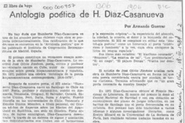 Antología poética de H. Díaz-Casanueva  [artículo] Armando Guerra.