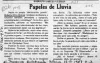 Papeles de lluvia  [artículo] Rodolfo Garcés Guzmán.