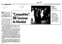 "Compadritos", 200 funciones de hilaridad  [artículo].