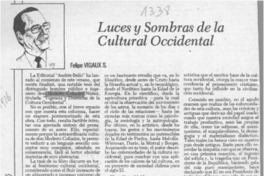 Luces y sombras de la cultura occidental  [artículo]Felipe Vigaux S.
