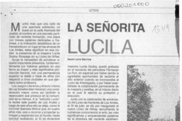 La señorita Lucila  [artículo] René Leiva Berríos.