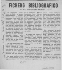 Fichero bibliográfico  [artículo] Carlos René Ibacache.