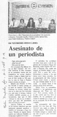 Asesinato de un periodista