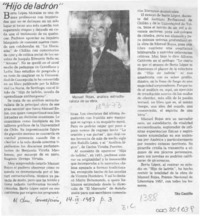 "Hijo de ladrón"  [artículo] Tito Castillo.