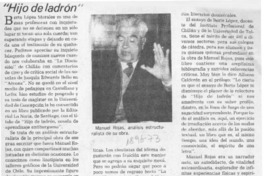 "Hijo de ladrón"  [artículo] Tito Castillo.