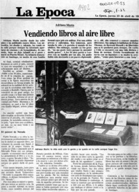 Vendiendo libros al aire libre  [artículo].