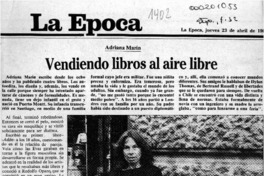 Vendiendo libros al aire libre  [artículo].