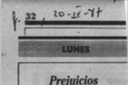 Prejuicios importantes y otros  [artículo] Agata Gligo.