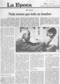 Nada menos que todo un hombre  [artículo] Berta Morales.