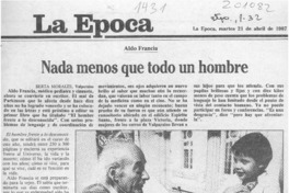 Nada menos que todo un hombre  [artículo] Berta Morales.