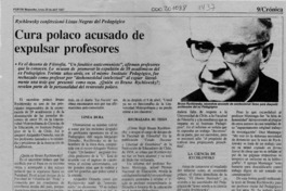 Cura polaco acusado de expulsar profesores  [artículo].