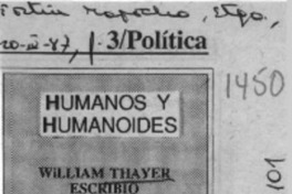 William Thayer escribió  [artículo].