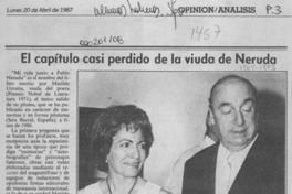 El capítulo casi perdido de la viuda de Neruda