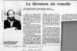 La Literatura sin remedio  [artículo].
