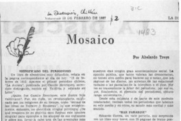Mosaico  [artículo] Abelardo Troy.