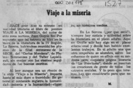 Viaje a la miseria  [artículo] M.