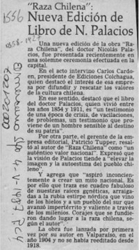 Nueva edición de libro de N. Palacios  [artículo].