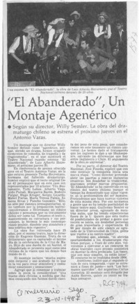 "El abanderado", un montaje agenérico  [artículo].