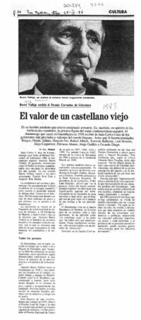 El Valor de un castellano viejo  [artículo].