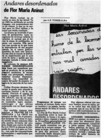 Andares desordenados de Flor María Aninat