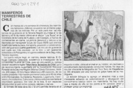 Mamíferos terrestres de Chile  [artículo] S. P.
