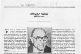 Osvaldo Cori M. (1921-1987)  [artículo] S. P.