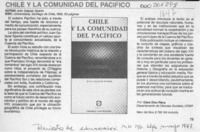 Chile y la comunidad del Pacífico  [artículo] Clara Díaz Riera.