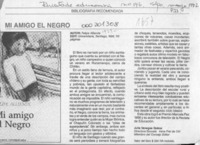 Mi amigo el negro  [artículo] Julia Venegas Quiroz.