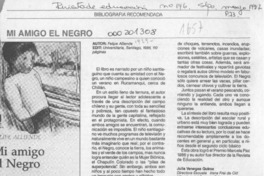 Mi amigo el negro  [artículo] Julia Venegas Quiroz.
