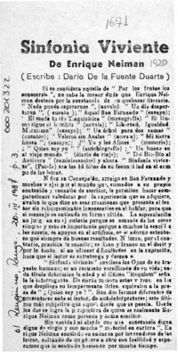 Sinfonía viviente  [artículo] Darío de la Fuente Duarte.